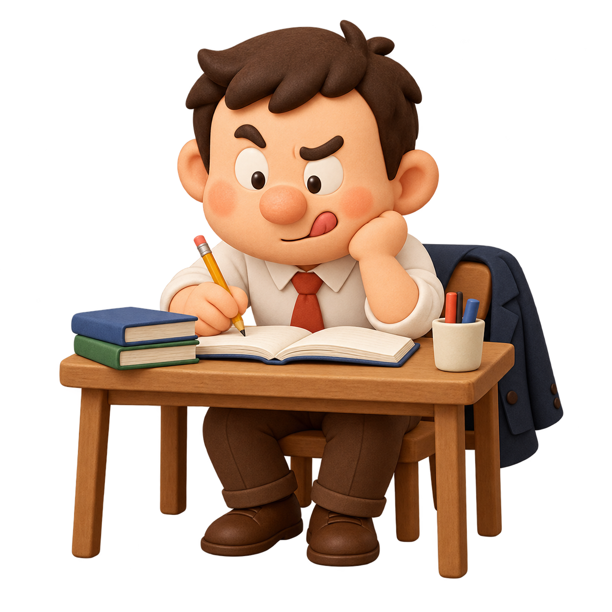 ノートで学び続ける大吉くん